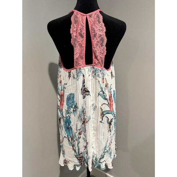 In Bloom By Jonquil Chemise Gown Medium Floral Butterfly Pleated Chiffon summer - Picture 4 of 6